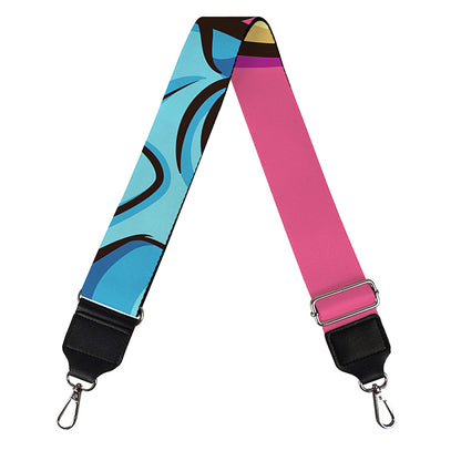 Blue Japanese Demon Print Bag Strap