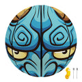 Blue Japanese Demon Print Basketball