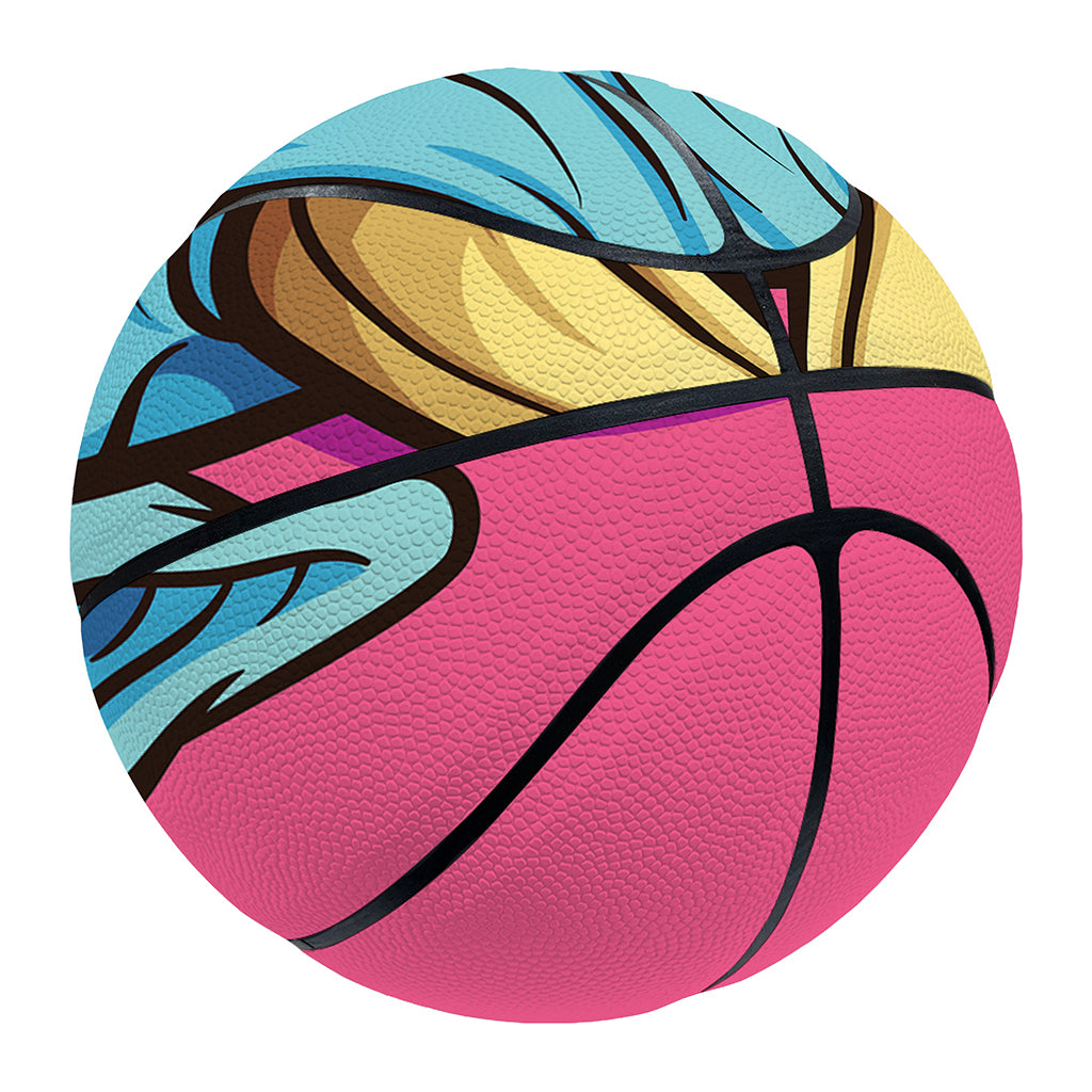 Blue Japanese Demon Print Basketball