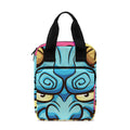 Blue Japanese Demon Print Bible Tote Bag