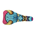 Blue Japanese Demon Print Bicycle Seat Cover