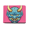 Blue Japanese Demon Print Bifold Wallet