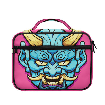 Blue Japanese Demon Print Briefcase Bible Bag