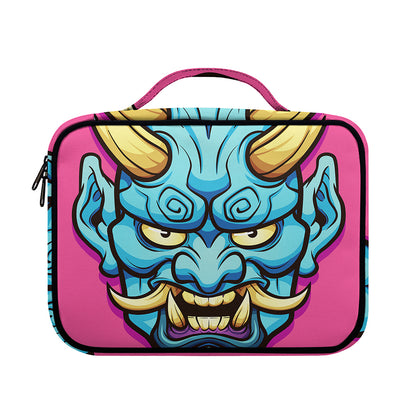 Blue Japanese Demon Print Briefcase Bible Bag