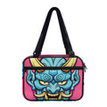 Blue Japanese Demon Print Double Strap Bible Bag