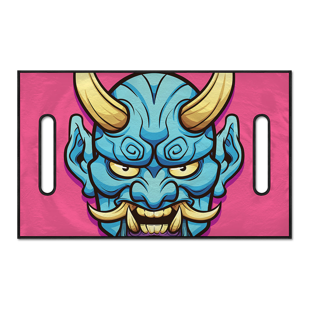 Blue Japanese Demon Print Golf Cart Seat Cover