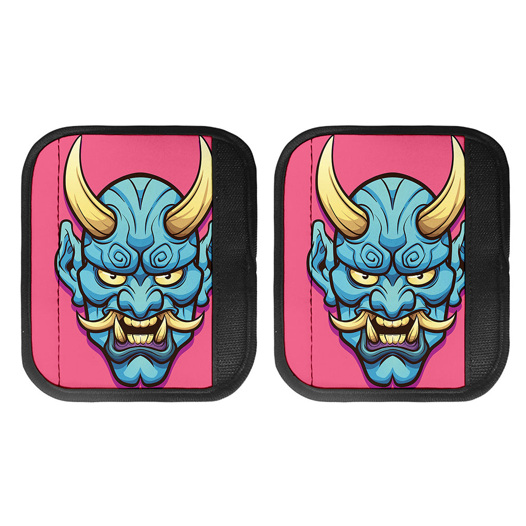 Blue Japanese Demon Print Handle Covers