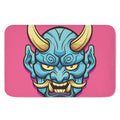 Blue Japanese Demon Print Indoor Door Mat