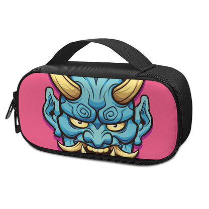 Blue Japanese Demon Print Insulin Cooler Travel Case