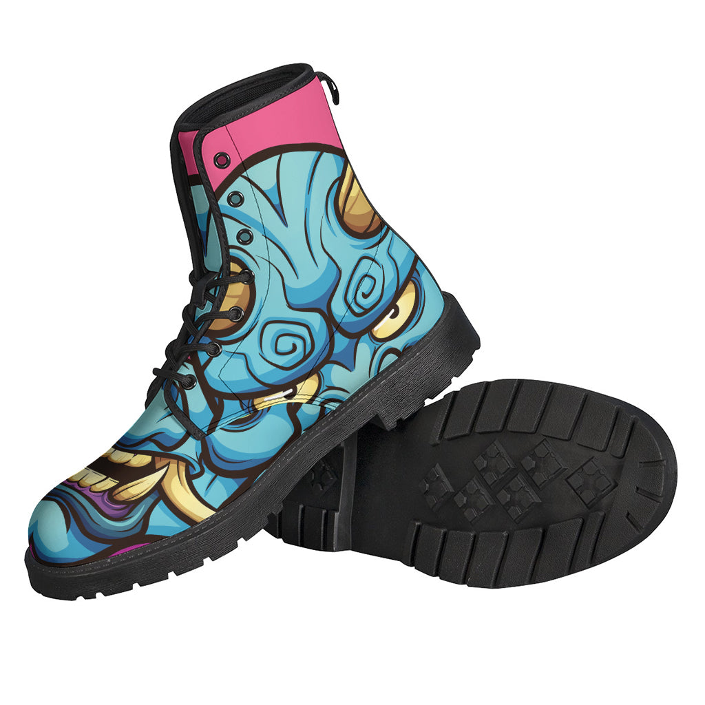 Blue Japanese Demon Print Backpack