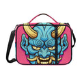 Blue Japanese Demon Print Shoulder Strap Bible Bag