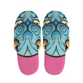Blue Japanese Demon Print Slippers