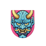 Blue Japanese Demon Print Toilet Lid Cover