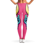 Blue Japanese Demon Print Women's Leggings