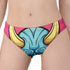 Blue Japanese Demon Print Women's Panties