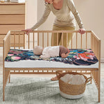 Blue Japanese Dragon Tattoo Print Baby Crib Sheet