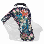 Blue Japanese Dragon Tattoo Print Baby Seat Cover