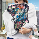 Blue Japanese Dragon Tattoo Print Baby Seat Cover