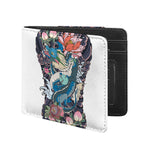 Blue Japanese Dragon Tattoo Print Bifold Wallet
