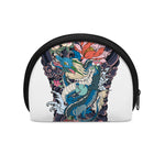 Blue Japanese Dragon Tattoo Print Coin Purse