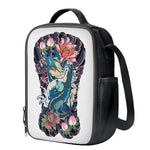 Blue Japanese Dragon Tattoo Print Crossbody Lunch Bag