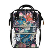 Blue Japanese Dragon Tattoo Print Diaper Bag