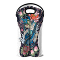 Blue Japanese Dragon Tattoo Print Double Neoprene Wine Tote