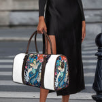 Blue Japanese Dragon Tattoo Print Duffle Bag