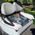 Blue Japanese Dragon Tattoo Print Golf Cart Seat Cover
