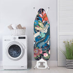 Blue Japanese Dragon Tattoo Print Ironing Board Cover