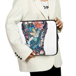 Blue Japanese Dragon Tattoo Print Laptop Sleeve