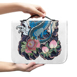 Blue Japanese Dragon Tattoo Print Leather Bible Cover