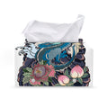 Blue Japanese Dragon Tattoo Print Leather Tissue Box Cover