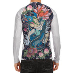 Blue Japanese Dragon Tattoo Print Men's Long Sleeve Rash Guard