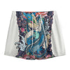 Blue Japanese Dragon Tattoo Print Mesh Shorts