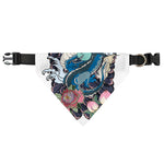 Blue Japanese Dragon Tattoo Print Over The Collar Dog Bandana