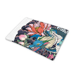 Blue Japanese Dragon Tattoo Print Pet Cooling Mat Cover