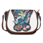 Blue Japanese Dragon Tattoo Print Saddle Bag