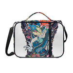 Blue Japanese Dragon Tattoo Print Shoulder Strap Bible Bag