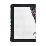 Blue Japanese Dragon Tattoo Print Trifold Wallet