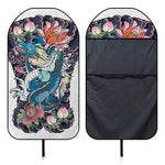 Blue Japanese Dragon Tattoo Print Waterproof Car Seat Cover