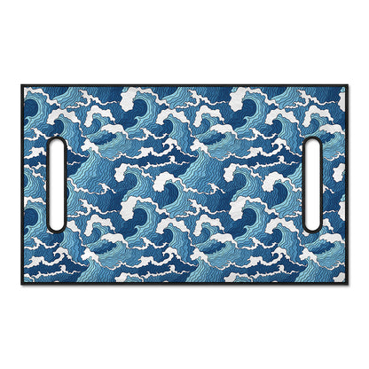 Blue Japanese Wave Pattern Print Golf Cart Seat Cover
