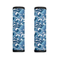 Blue Japanese Wave Pattern Print Handle Covers