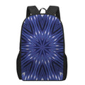 Blue Kaleidoscope Print 17 Inch Backpack