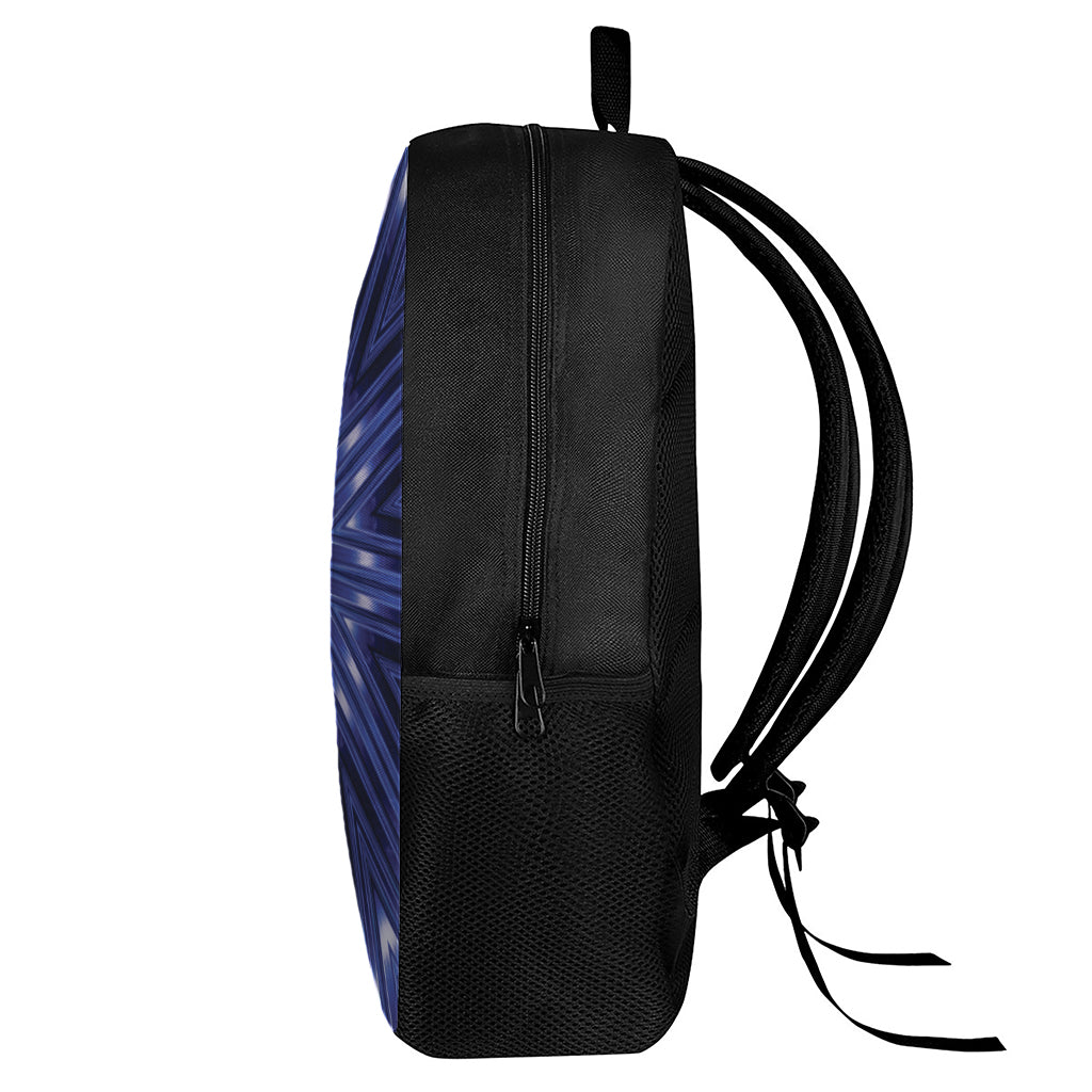 Blue Kaleidoscope Print 17 Inch Backpack