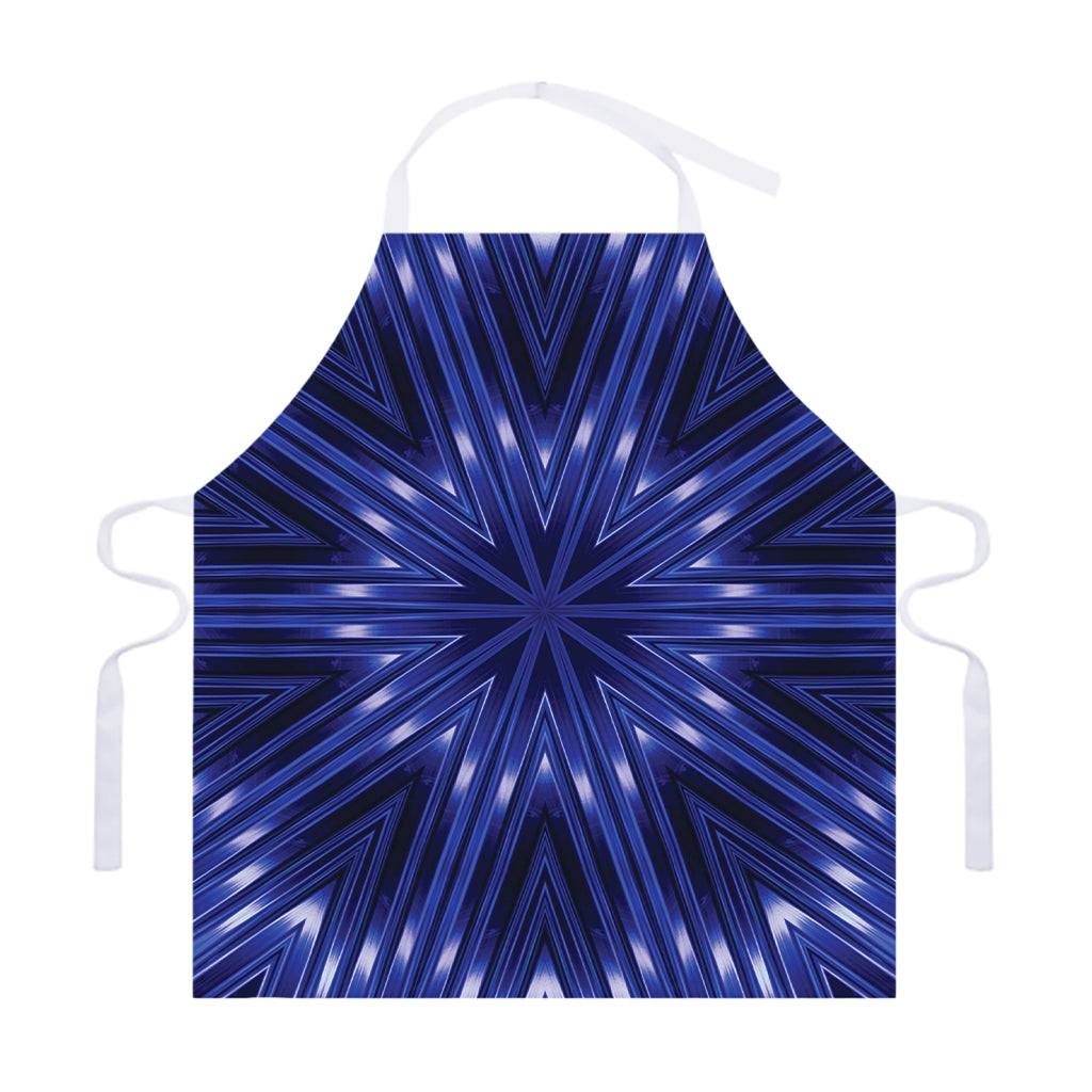 Blue Kaleidoscope Print Adjustable Apron