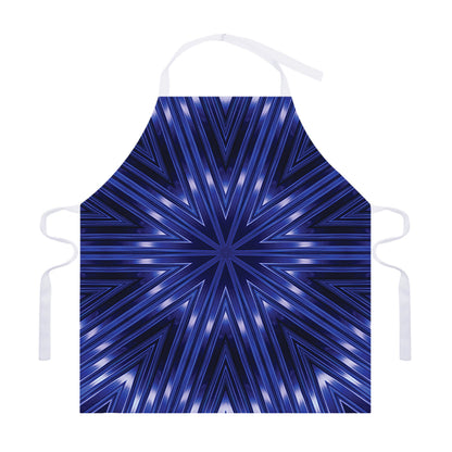 Blue Kaleidoscope Print Adjustable Apron