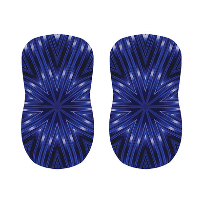 Blue Kaleidoscope Print Bar Stool Covers