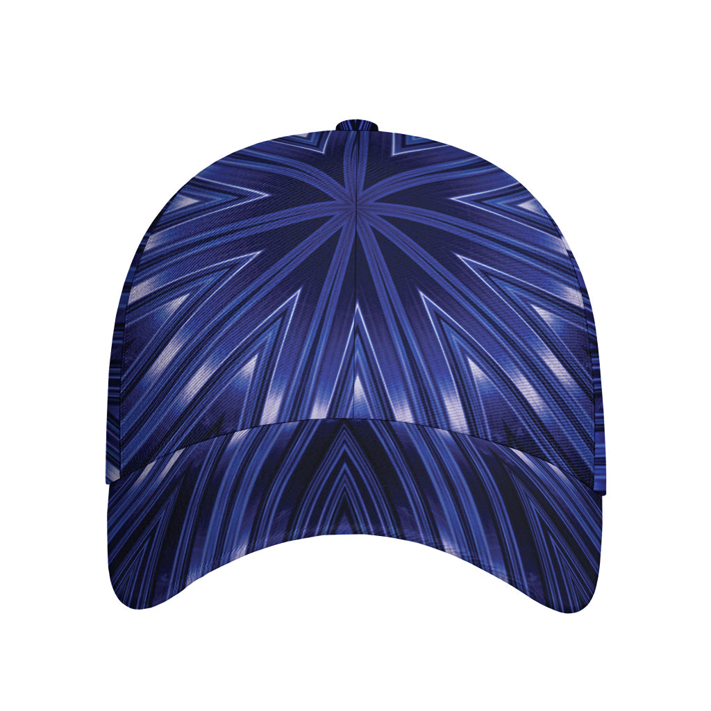 Blue Kaleidoscope Print Baseball Cap