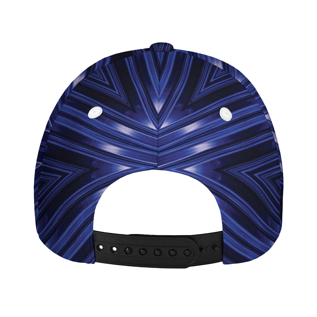 Blue Kaleidoscope Print Baseball Cap